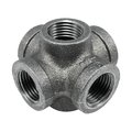 Stz Industries 1/2 in. FIP each X 1/2 in. D FIP Black Iron 2.25 in. L 6-Way Cross Fitting 366 CRDO-12